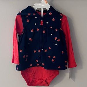 Carter’s Heart vest with onesie